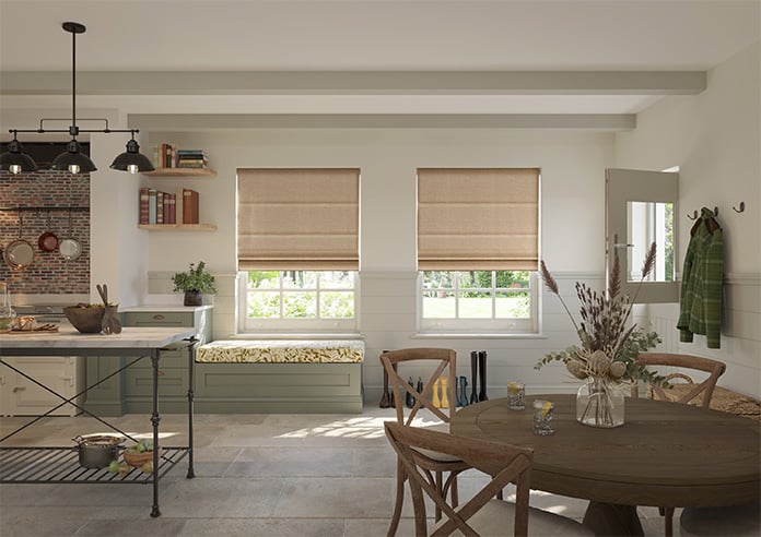 Carron, Woven Jute - Motorised Roman Blind - Image 8